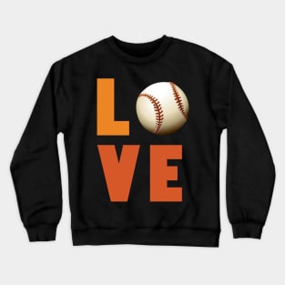 Girls baseball love t shirt for women teens tweens Crewneck Sweatshirt